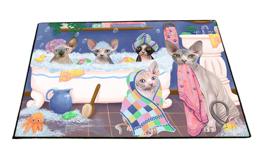 Rub A Dub Dogs In A Tub Sphynx Cats Floormat FLMS53667
