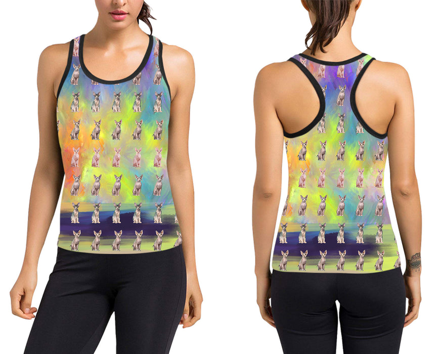 Paradise Wave Sphynx Cats Women's Racerback Tank Top