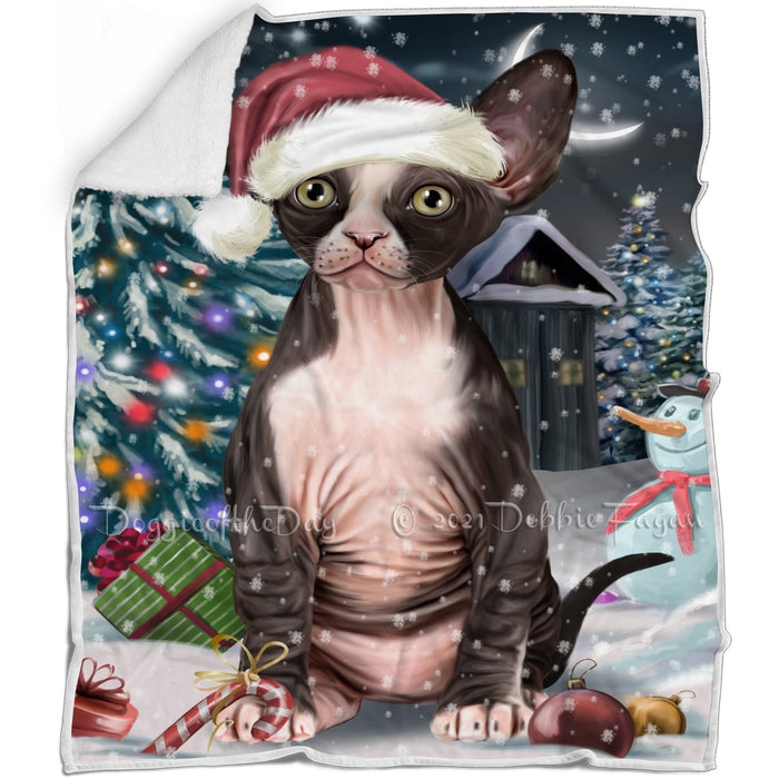 Have a Holly Jolly Sphynx Cat Christmas Blanket BLNKT81858