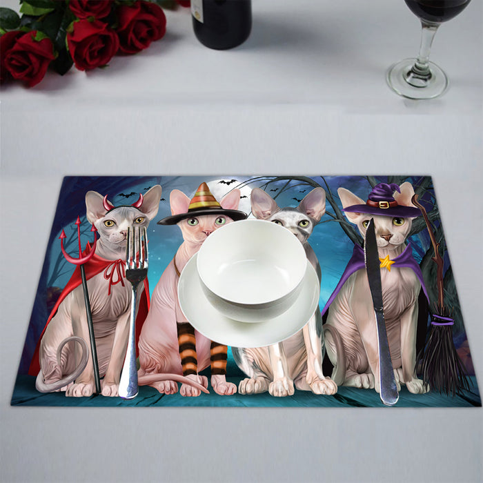 Halloween Trick or Teat Sphynx Cats Placemat