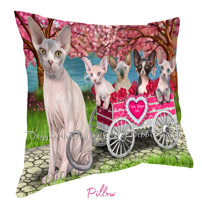 Mother's Day Gift Basket Sphynx Cats Blanket, Pillow, Coasters, Magnet, Coffee Mug and Ornament