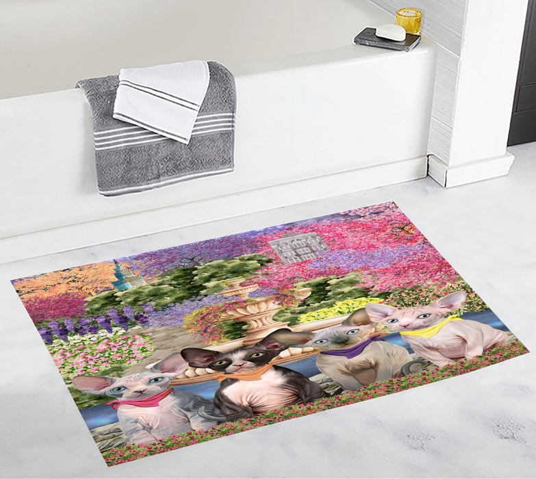 Sphynx Bath Mat: Explore a Variety of Designs, Custom, Personalized, Non-Slip Bathroom Floor Rug Mats, Gift for Cat and Pet Lovers
