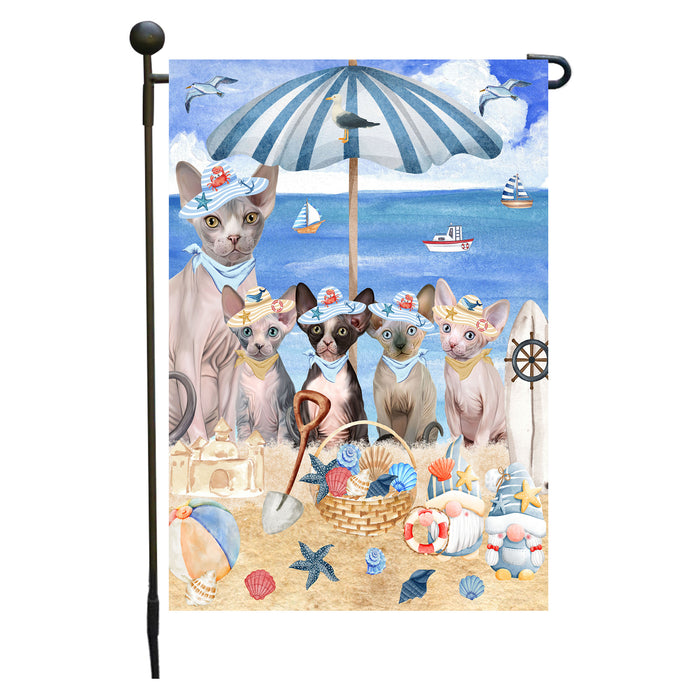 Sphynx Cats Garden Flag, Double-Sided Outdoor Yard Garden Decoration, Explore a Variety of Designs, Custom, Weather Resistant, Personalized, Flags for Cat and Pet Lovers