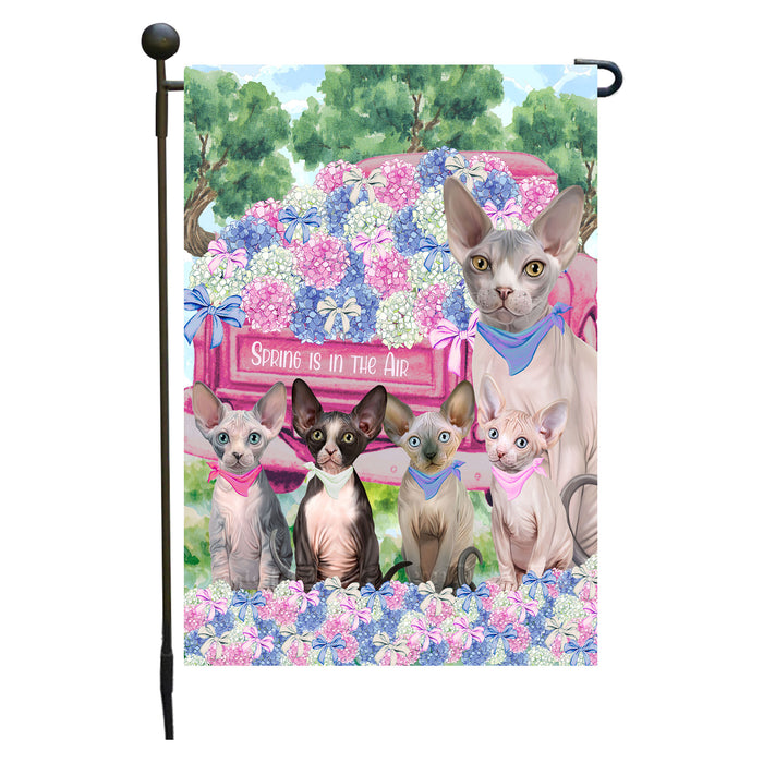 Sphynx Cats Garden Flag: Explore a Variety of Personalized Designs, Double-Sided, Weather Resistant, Custom, Outdoor Garden Yard Decor for Cat and Pet Lovers