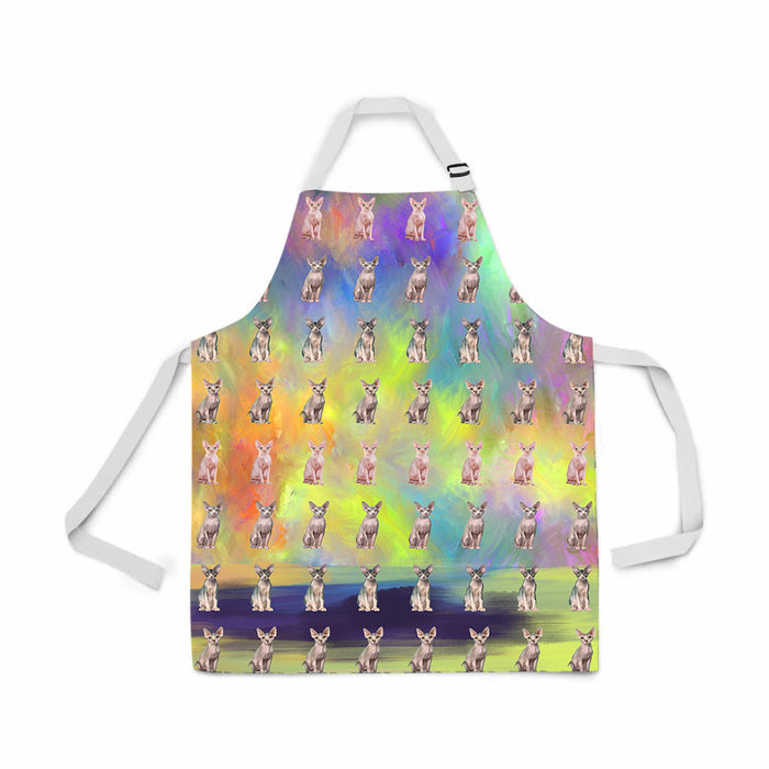 Paradise Wave Sphynx Cats All Over Print Adjustable Apron