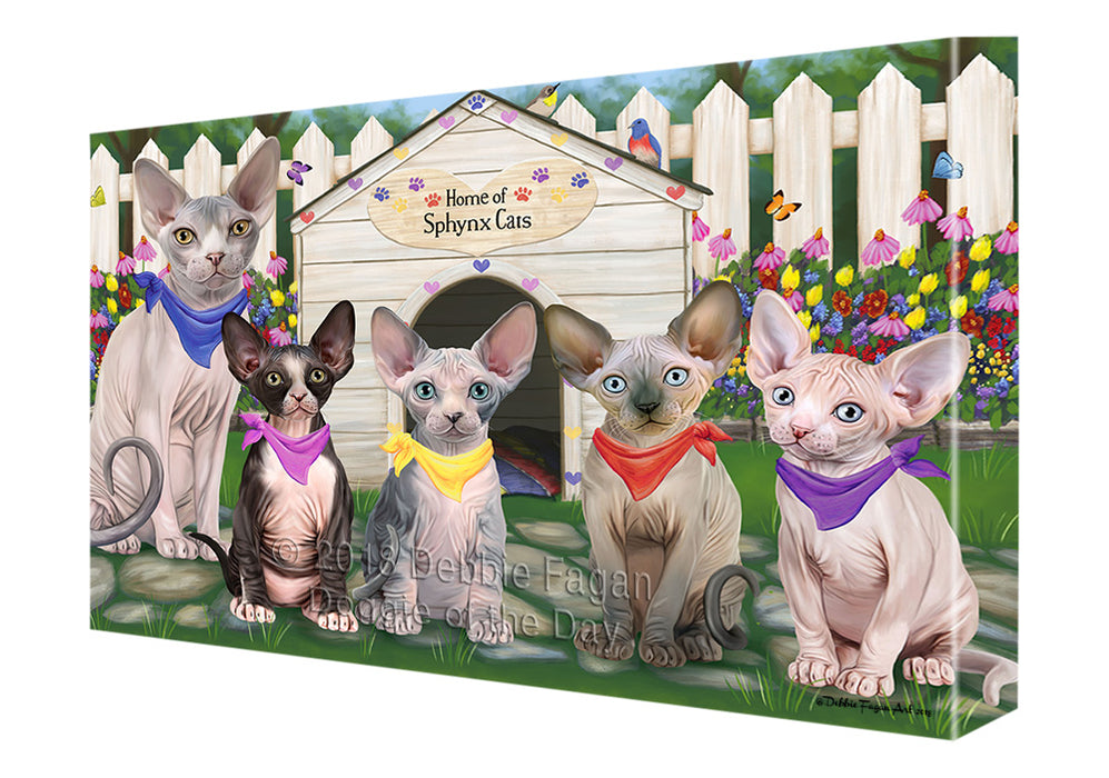 Spring Dog House Sphynx Cats Canvas Print Wall Art Décor CVS86723