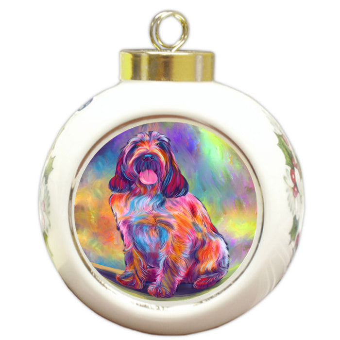 Paradise Wave Spinoni Italiani Dog Round Ball Christmas Ornament RBPOR58742