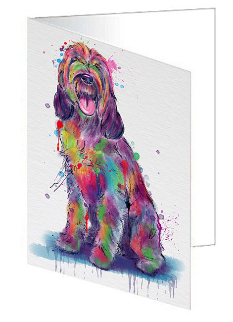 Watercolor Spinoni Italiani Dog Handmade Artwork Assorted Pets Greeting Cards and Note Cards with Envelopes for All Occasions and Holiday Seasons GCD80012
