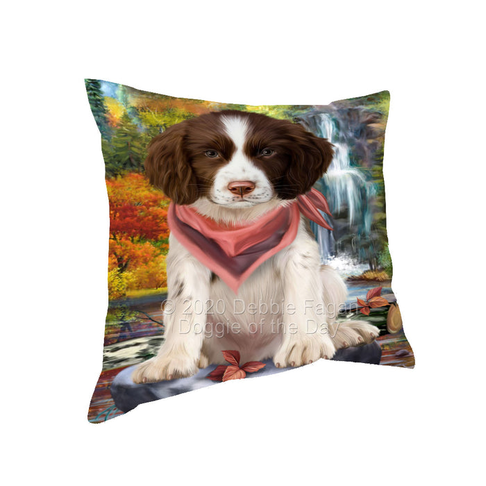 Scenic Waterfall Springer Spaniel Dog Pillow with Top Quality High-Resolution Images - Ultra Soft Pet Pillows for Sleeping - Reversible & Comfort - Ideal Gift for Dog Lover - Cushion for Sofa Couch Bed - 100% Polyester, PILA92722