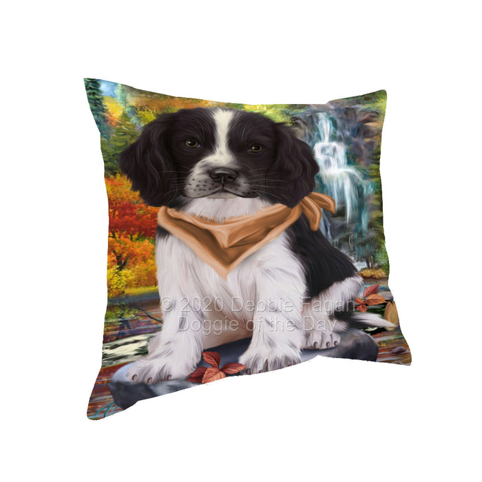 Scenic Waterfall Springer Spaniel Dog Pillow with Top Quality High-Resolution Images - Ultra Soft Pet Pillows for Sleeping - Reversible & Comfort - Ideal Gift for Dog Lover - Cushion for Sofa Couch Bed - 100% Polyester, PILA92725