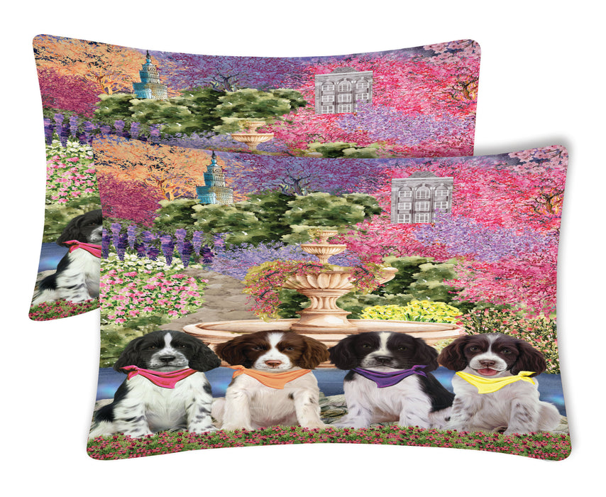 Springer Spaniel Pillow Case with a Variety of Designs, Custom, Personalized, Super Soft Pillowcases Set of 2, Dog and Pet Lovers Gifts