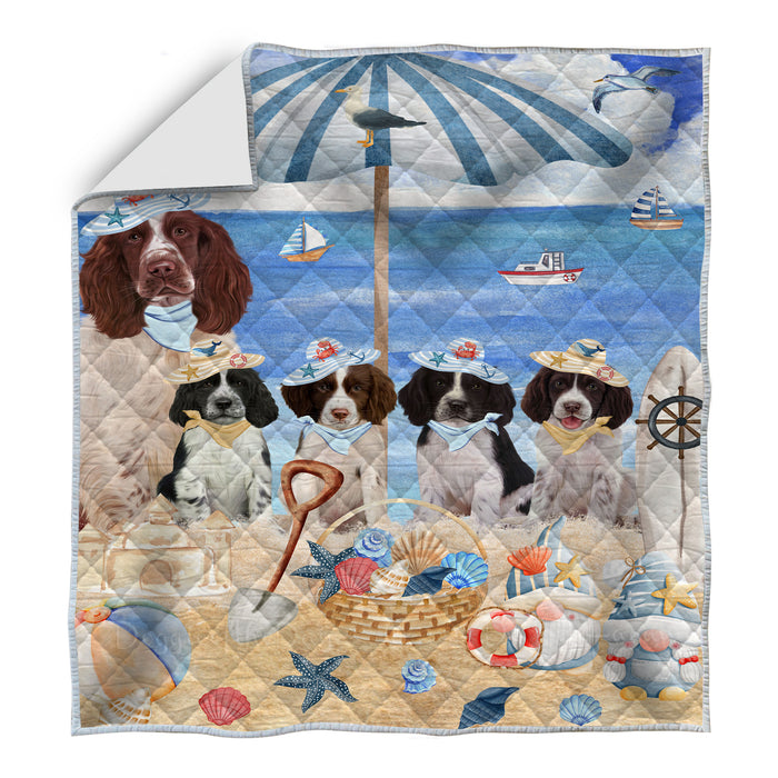 Springer Spaniel Quilt: Explore a Variety of Personalized Designs, Custom, Bedding Coverlet Quilted, Pet and Dog Lovers Gift