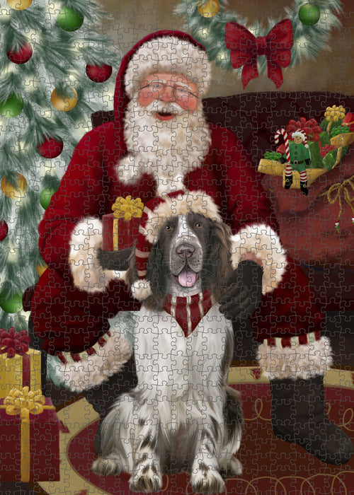 Santa's Christmas Surprise Springer Spaniel Dog Puzzle with Photo Tin PUZL100976