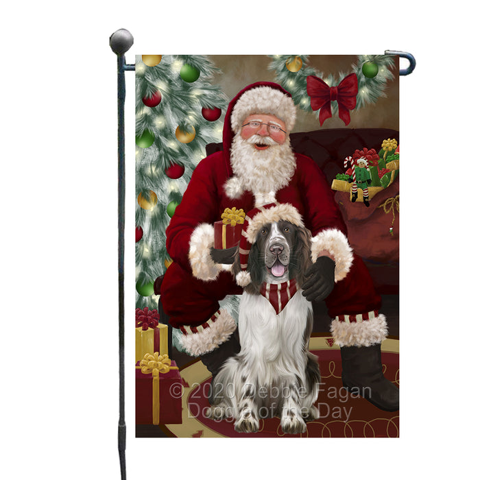 Santa's Christmas Surprise Springer Spaniel Dog Garden Flag GFLG66785