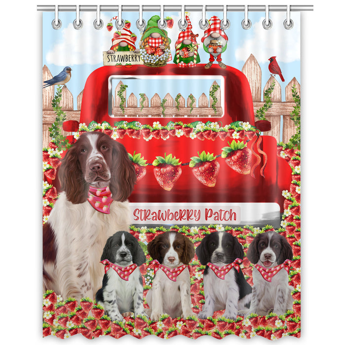 Springer Spaniel Shower Curtain, Custom Bathtub Curtains with Hooks for Bathroom, Explore a Variety of Designs, Personalized, Gift for Pet and Dog Lovers