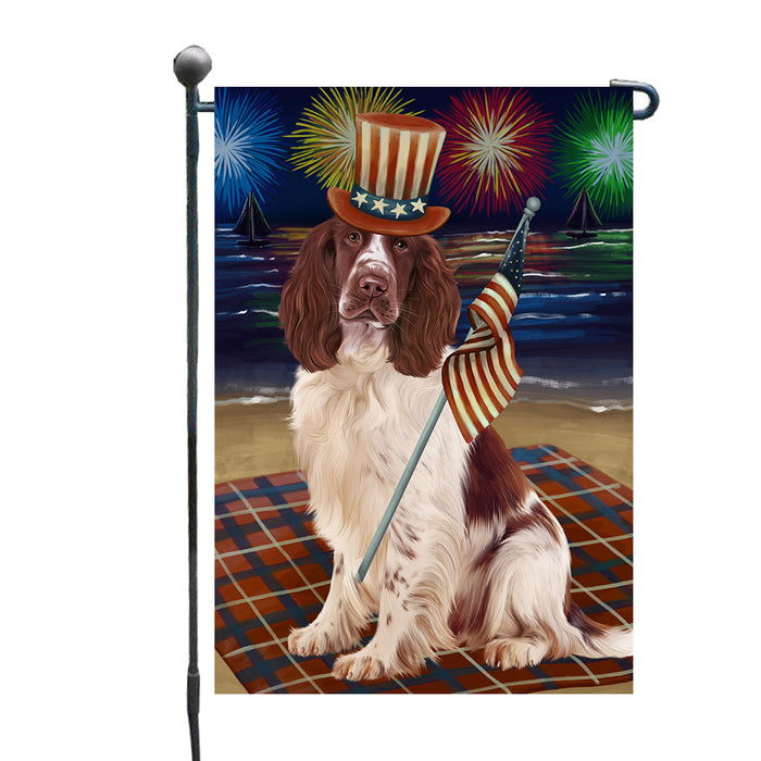 4th of July Independence Day Firework Springer Spaniel Dog Garden Flags Outdoor Decor for Homes and Gardens Double Sided Garden Yard Spring Decorative Vertical Home Flags Garden Porch Lawn Flag for Decorations GFLG67705