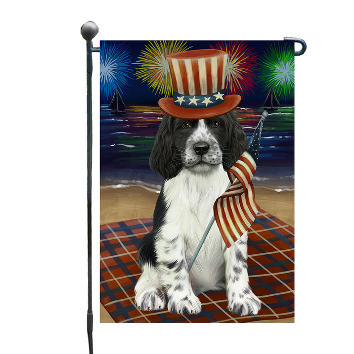 6th of July Independence Day Firework Springer Spaniel Dog Garden Flags Outdoor Decor for Homes and Gardens Double Sided Garden Yard Spring Decorative Vertical Home Flags Garden Porch Lawn Flag for Decorations GFLG67707