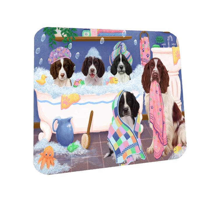 Rub a Dub Dogs in a Tub Springer Spaniel Dogs Coasters Set of 4 CSTA58290