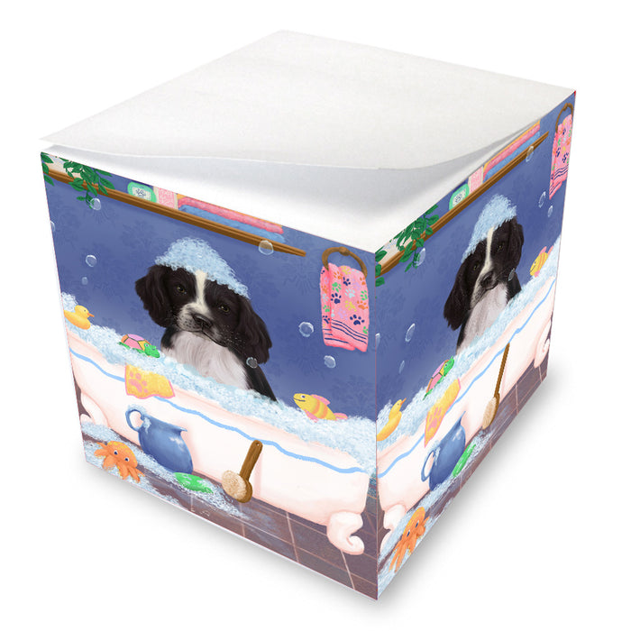 Rub a Dub Dogs in a Tub Springer Spaniel Dog Note Cube NOC-DOTD-A57347
