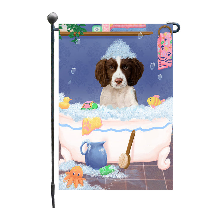 Rub a Dub Dogs in a Tub Springer Spaniel Dog Garden Flags Outdoor Decor for Homes and Gardens Double Sided Garden Yard Spring Decorative Vertical Home Flags Garden Porch Lawn Flag for Decorations GFLG68002