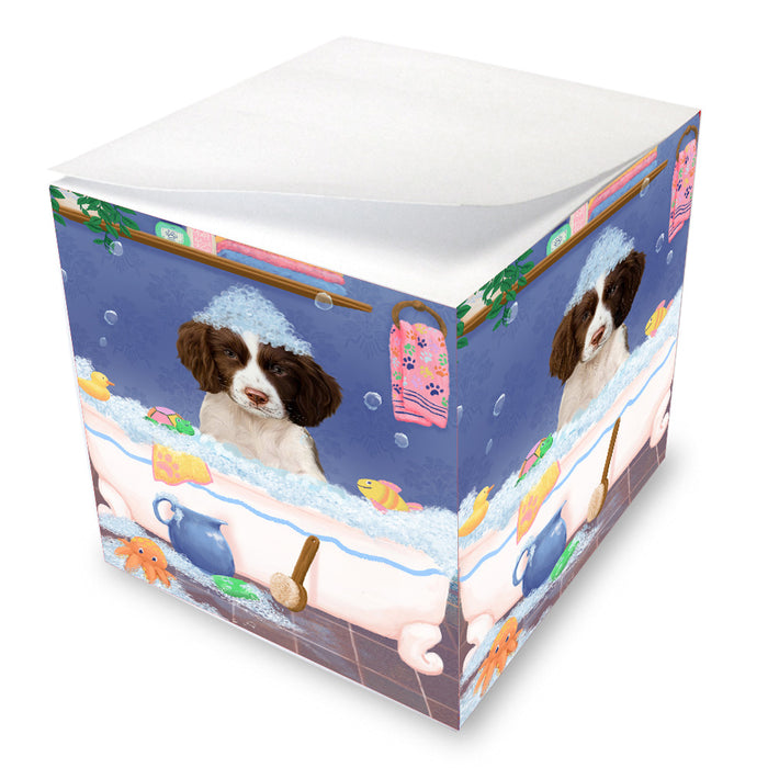 Rub a Dub Dogs in a Tub Springer Spaniel Dog Note Cube NOC-DOTD-A57348