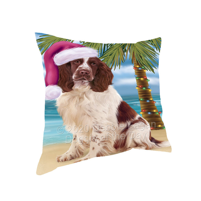 Christmas Summertime Island Tropical Beach Springer Spaniel Dog Pillow with Top Quality High-Resolution Images - Ultra Soft Pet Pillows for Sleeping - Reversible & Comfort - Ideal Gift for Dog Lover - Cushion for Sofa Couch Bed - 100% Polyester, PILA92818