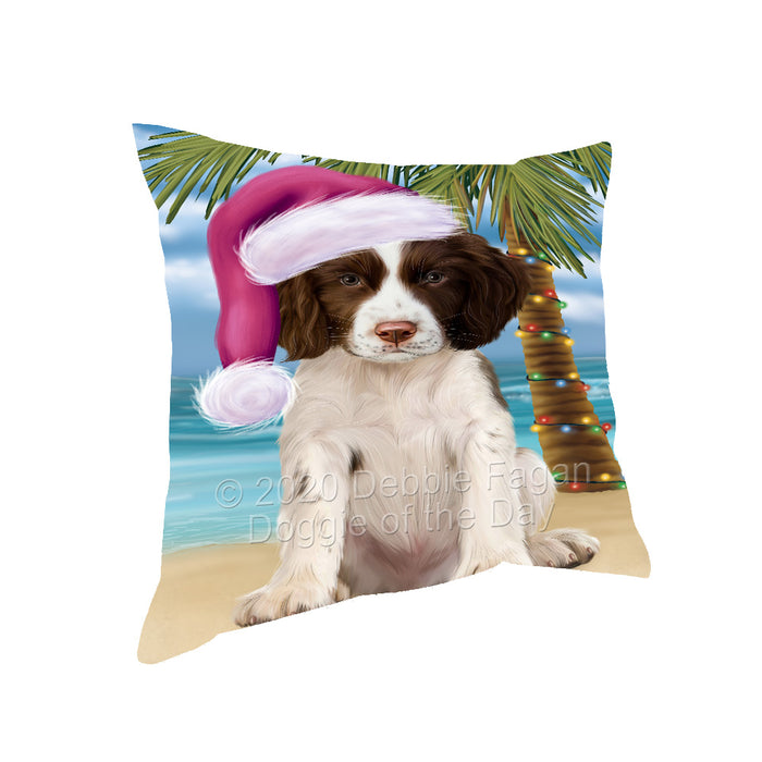 Christmas Summertime Island Tropical Beach Springer Spaniel Dog Pillow with Top Quality High-Resolution Images - Ultra Soft Pet Pillows for Sleeping - Reversible & Comfort - Ideal Gift for Dog Lover - Cushion for Sofa Couch Bed - 100% Polyester, PILA92821