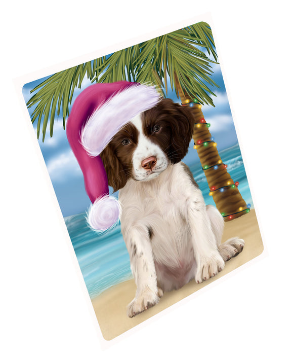 Christmas Summertime Island Tropical Beach Springer Spaniel Dog Cutting Board - For Kitchen - Scratch & Stain Resistant - Designed To Stay In Place - Easy To Clean By Hand - Perfect for Chopping Meats, Vegetables, CA83284