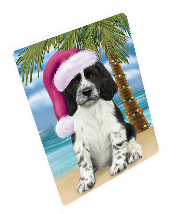 Christmas Summertime Island Tropical Beach Springer Spaniel Dog Cutting Board - For Kitchen - Scratch & Stain Resistant - Designed To Stay In Place - Easy To Clean By Hand - Perfect for Chopping Meats, Vegetables, CA83286