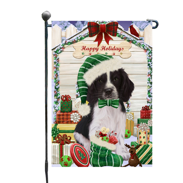 Christmas House with Presents Springer Spaniel Dog Garden Flags Outdoor Decor for Homes and Gardens Double Sided Garden Yard Spring Decorative Vertical Home Flags Garden Porch Lawn Flag for Decorations GFLG68081