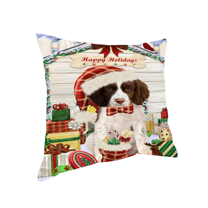 Christmas House with Presents Springer Spaniel Dog Pillow with Top Quality High-Resolution Images - Ultra Soft Pet Pillows for Sleeping - Reversible & Comfort - Ideal Gift for Dog Lover - Cushion for Sofa Couch Bed - 100% Polyester, PILA92596
