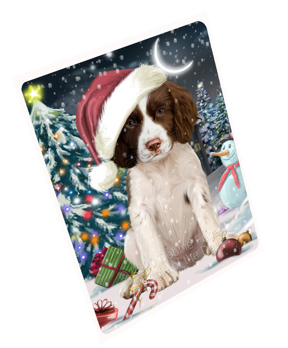 Christmas Holly Jolly Springer Spaniel Dog Cutting Board - For Kitchen - Scratch & Stain Resistant - Designed To Stay In Place - Easy To Clean By Hand - Perfect for Chopping Meats, Vegetables, CA83354