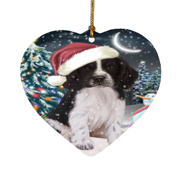 Christmas Holly Jolly Springer Spaniel Dog Heart Christmas Ornament HPORA59227