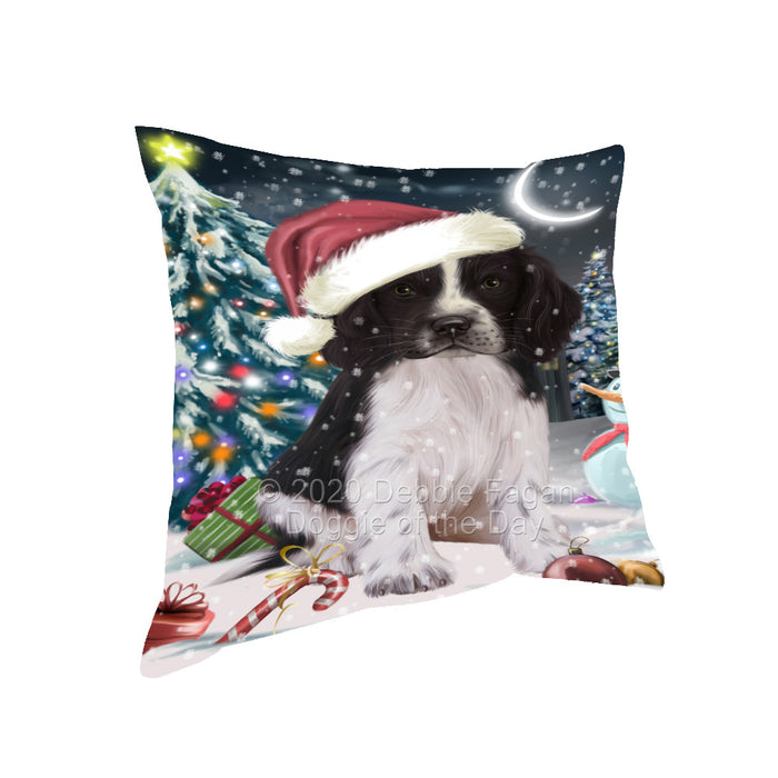 Christmas Holly Jolly Springer Spaniel Dog Pillow with Top Quality High-Resolution Images - Ultra Soft Pet Pillows for Sleeping - Reversible & Comfort - Ideal Gift for Dog Lover - Cushion for Sofa Couch Bed - 100% Polyester, PILA92929
