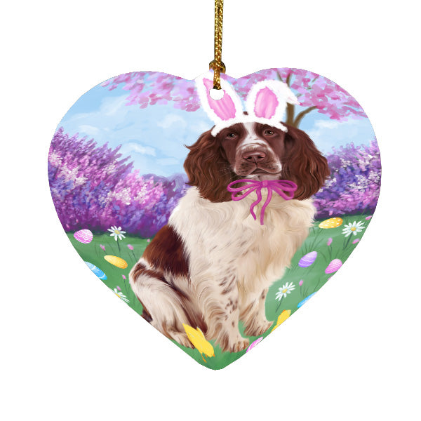 Easter holiday Springer Spaniel Dog Heart Christmas Ornament HPORA59353