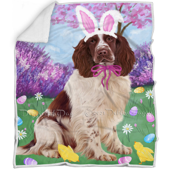 Easter Holiday Springer Spaniel Dog Blanket BLNKT143250