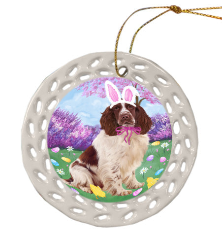 Easter holiday Springer Spaniel Dog Doily Ornament DPOR58989