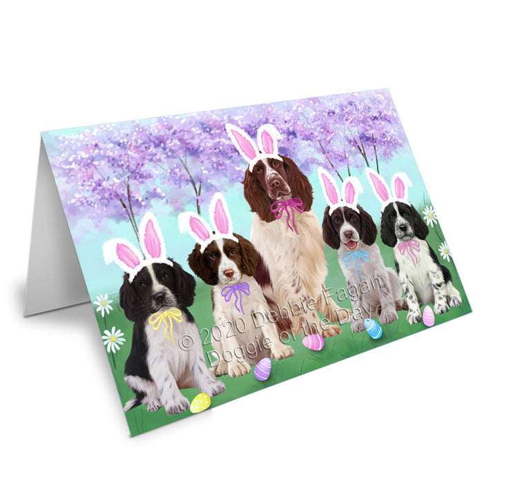 Easter Holiday Springer Spaniel Dogs Handmade Artwork Assorted Pets Greeting Cards and Note Cards with Envelopes for All Occasions and Holiday Seasons