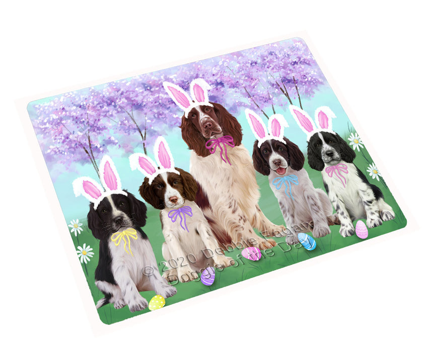 Easter Holiday Springer Spaniel Dogs Cutting Board - For Kitchen - Scratch & Stain Resistant - Designed To Stay In Place - Easy To Clean By Hand - Perfect for Chopping Meats, Vegetables