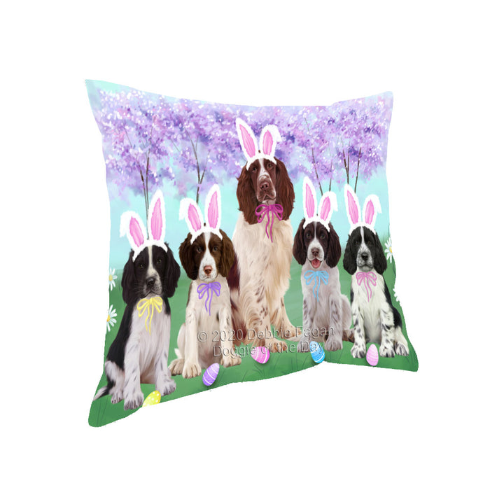 Easter Holiday Springer Spaniel Dogs Pillow with Top Quality High-Resolution Images - Ultra Soft Pet Pillows for Sleeping - Reversible & Comfort - Ideal Gift for Dog Lover - Cushion for Sofa Couch Bed - 100% Polyester