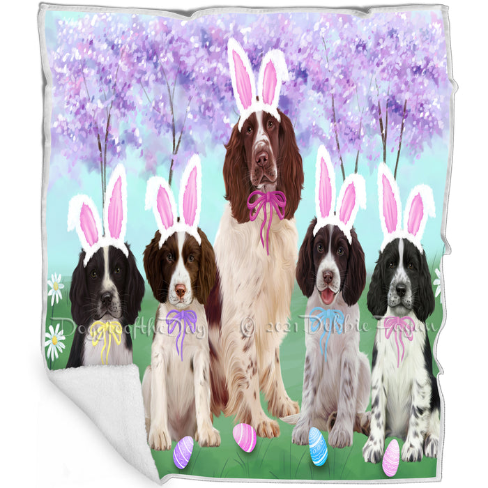 Easter Holiday Springer Spaniel Dogs Blanket BLNKT143251