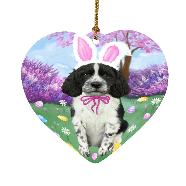 Easter holiday Springer Spaniel Dog Heart Christmas Ornament HPORA59354