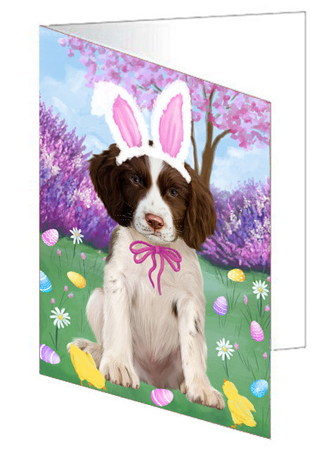 Easter holiday Springer Spaniel Dog Handmade Artwork Assorted Pets Greeting Cards and Note Cards with Envelopes for All Occasions and Holiday Seasons