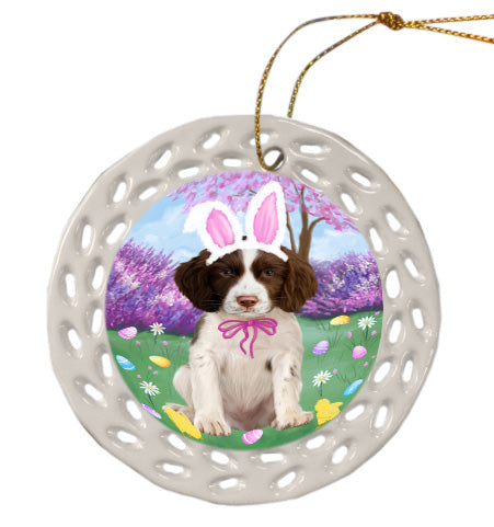 Easter holiday Springer Spaniel Dog Doily Ornament DPOR58991