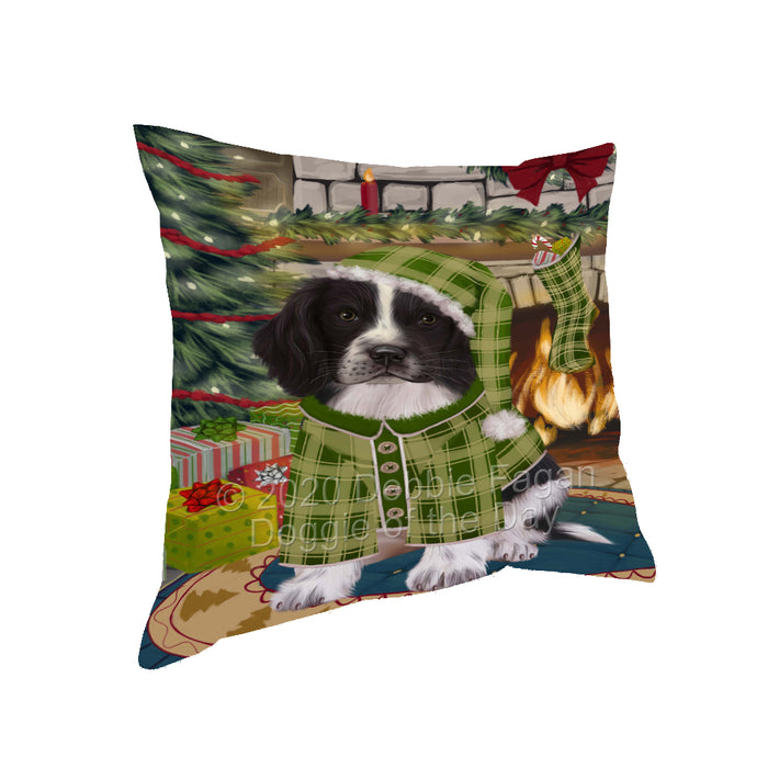 The Christmas Stocking was Hung Springer Spaniel Dog Pillow with Top Quality High-Resolution Images - Ultra Soft Pet Pillows for Sleeping - Reversible & Comfort - Ideal Gift for Dog Lover - Cushion for Sofa Couch Bed - 100% Polyester, PILA93733