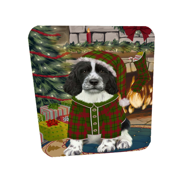 The Christmas Stocking was Hung Springer Spaniel Dog Coasters Set of 4 CSTA58623