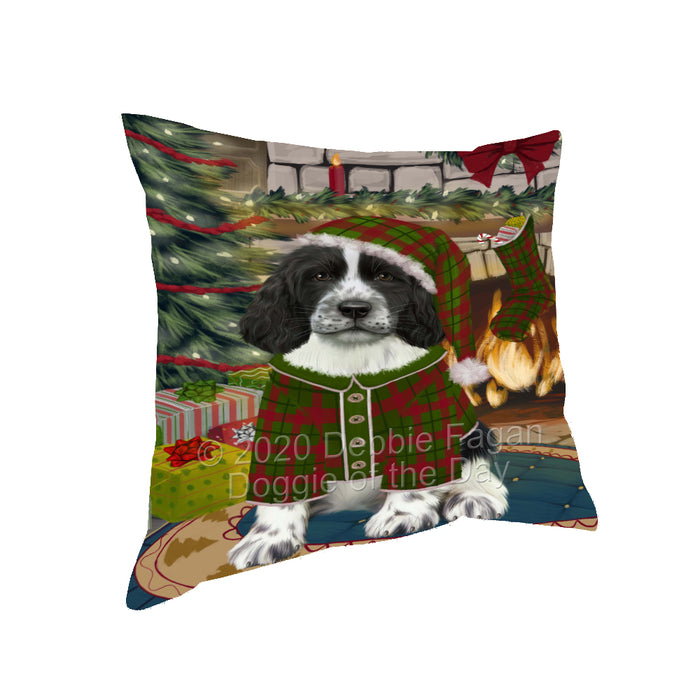 The Christmas Stocking was Hung Springer Spaniel Dog Pillow with Top Quality High-Resolution Images - Ultra Soft Pet Pillows for Sleeping - Reversible & Comfort - Ideal Gift for Dog Lover - Cushion for Sofa Couch Bed - 100% Polyester, PILA93736
