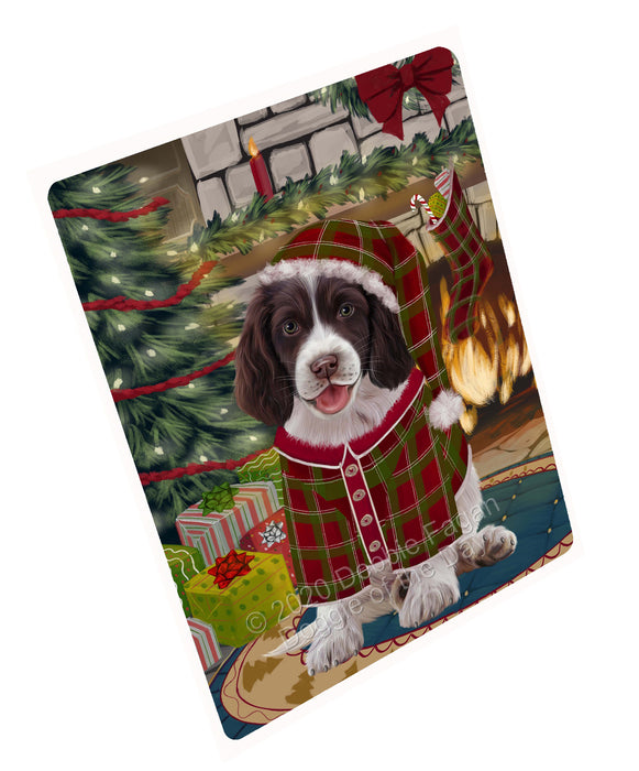 The Christmas Stocking was Hung Springer Spaniel Dog Cutting Board - For Kitchen - Scratch & Stain Resistant - Designed To Stay In Place - Easy To Clean By Hand - Perfect for Chopping Meats, Vegetables, CA83896