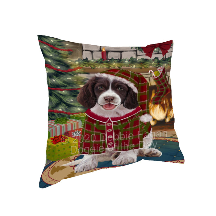 The Christmas Stocking was Hung Springer Spaniel Dog Pillow with Top Quality High-Resolution Images - Ultra Soft Pet Pillows for Sleeping - Reversible & Comfort - Ideal Gift for Dog Lover - Cushion for Sofa Couch Bed - 100% Polyester, PILA93739
