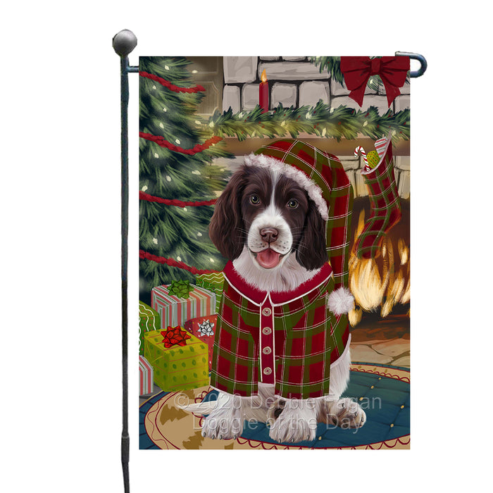 The Christmas Stocking was Hung Springer Spaniel Dog Garden Flags Outdoor Decor for Homes and Gardens Double Sided Garden Yard Spring Decorative Vertical Home Flags Garden Porch Lawn Flag for Decorations GFLG68463